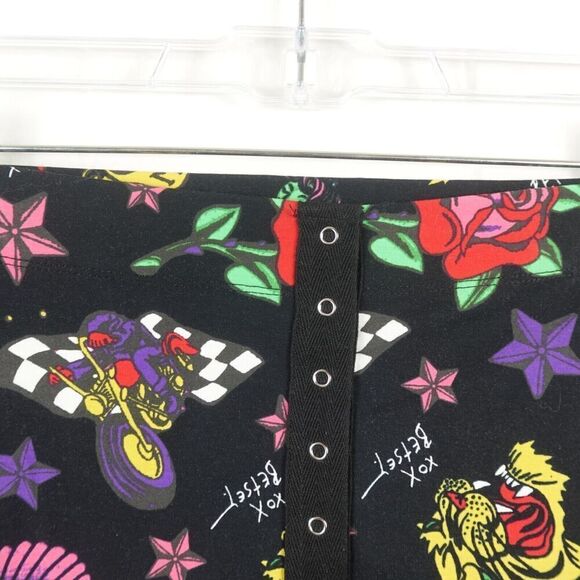 Betsey Johnson Womens Tatoo Print Skirt Large - Picture 4 of 11